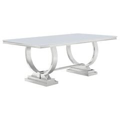 Antoine Rectangular 95-inch Glass Top Dining Table