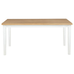 Andrews 66-inch Rectangular Dining Table Light Ash and White