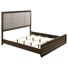 Atlas 63-Inch Upholstered Panel Bed Grey and