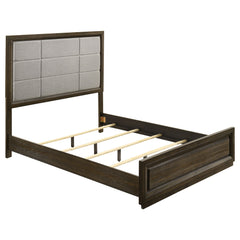 Atlas 64-Inch Upholstered Panel Bed Grey and