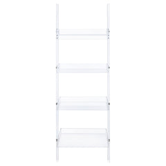 Amaturo 72-inch 4-shelf Acrylic Ladder Bookshelf Clear