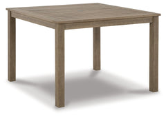 Aria Plains Square Dining Table with Umbrella Option