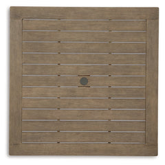Aria Plains Square Dining Table with Umbrella Option