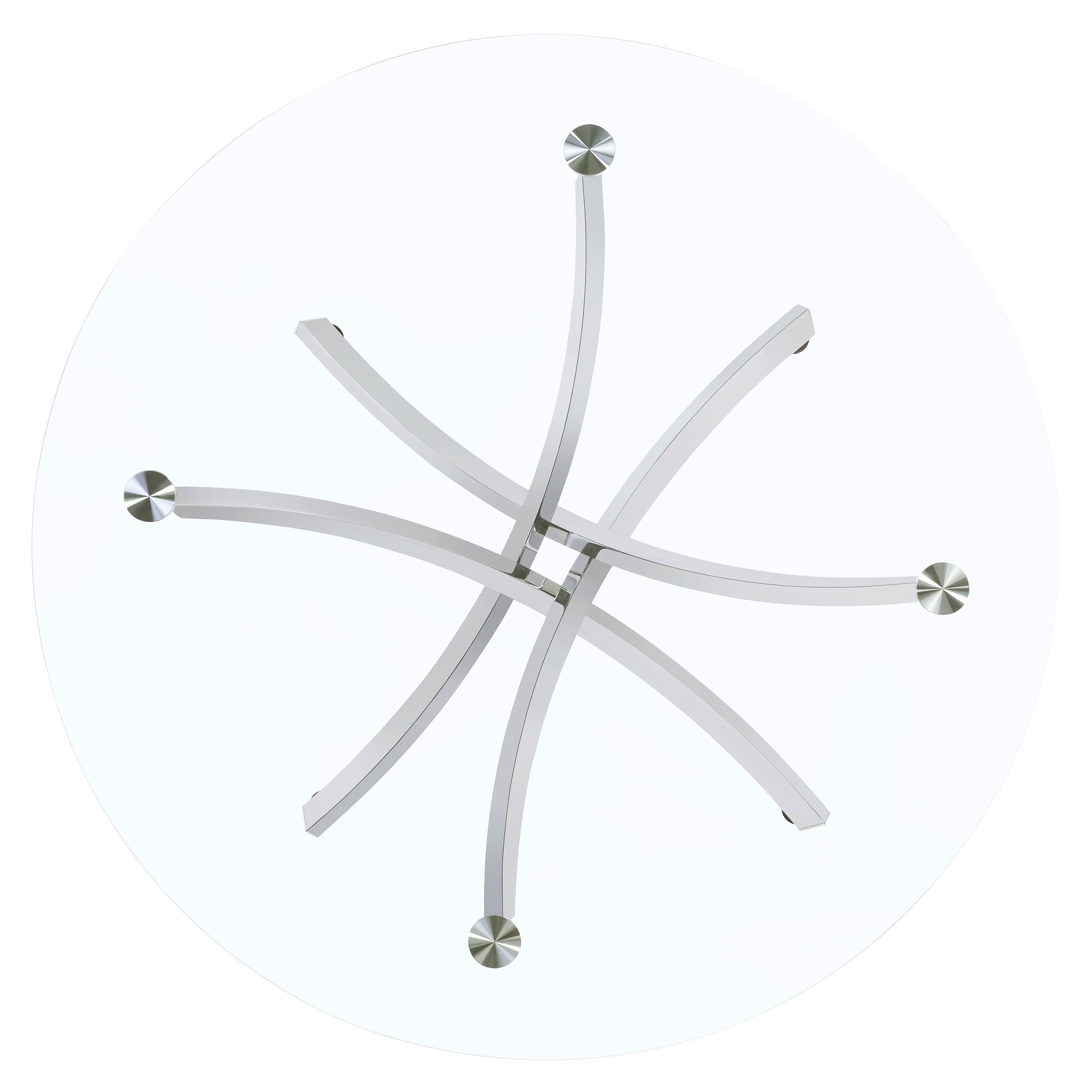 Beckham Round 46-inch Glass Top Dining Table