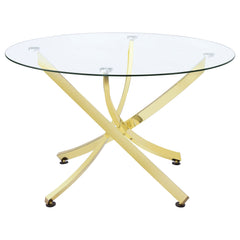 Beckham Round 46-inch Glass Top Dining Table