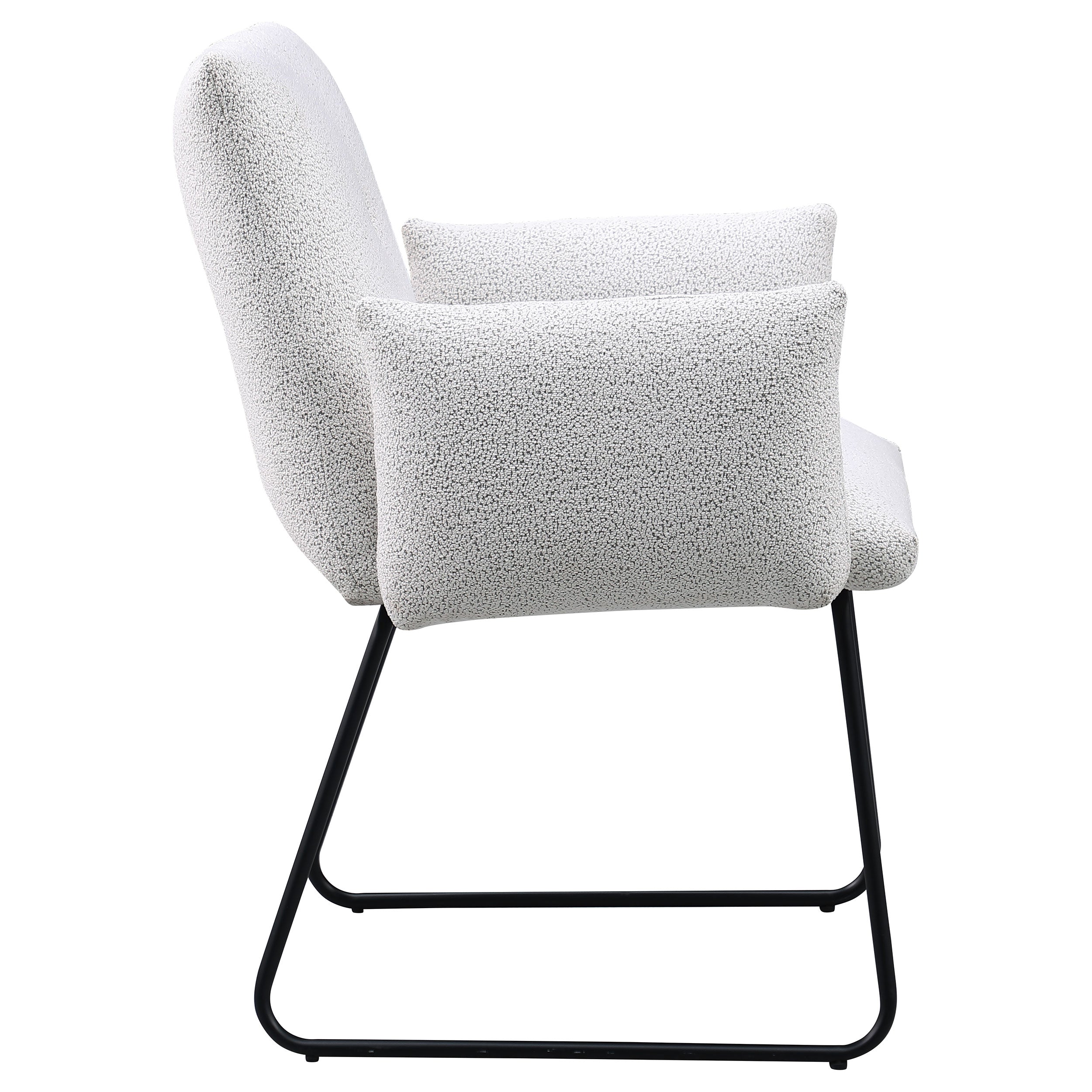 Ackland Upholstered Dining Arm Chair Light Grey (Set of 2)