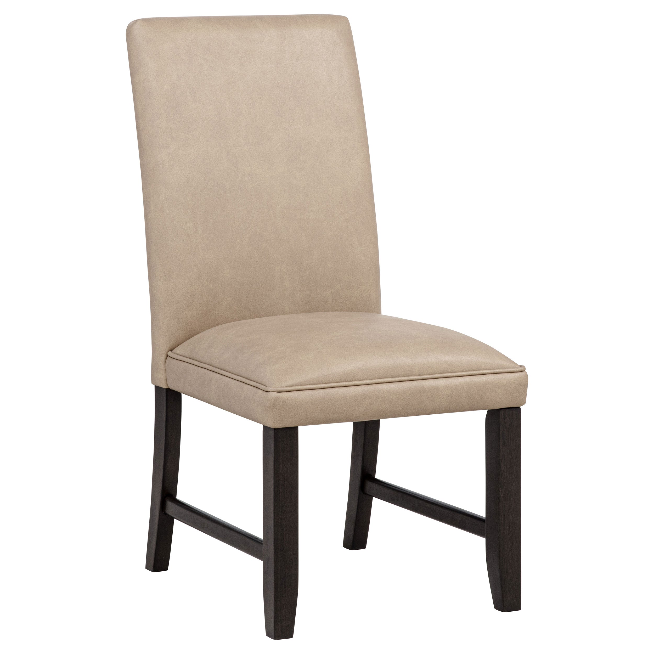 Averill Faux Leather Upholstered Dining Side Chair Dark Grey (Set of 2)