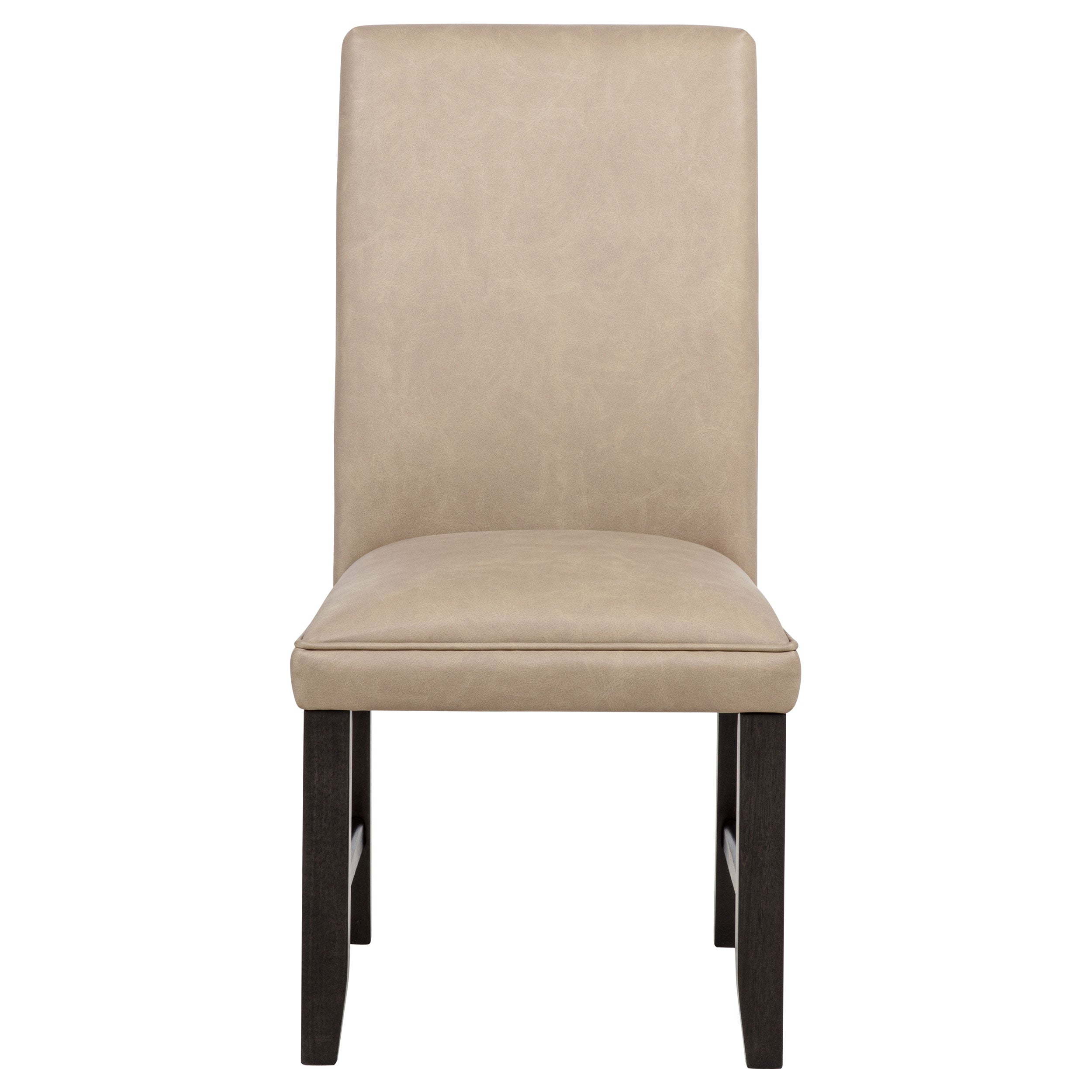 Averill Faux Leather Upholstered Dining Side Chair Dark Grey (Set of 2)