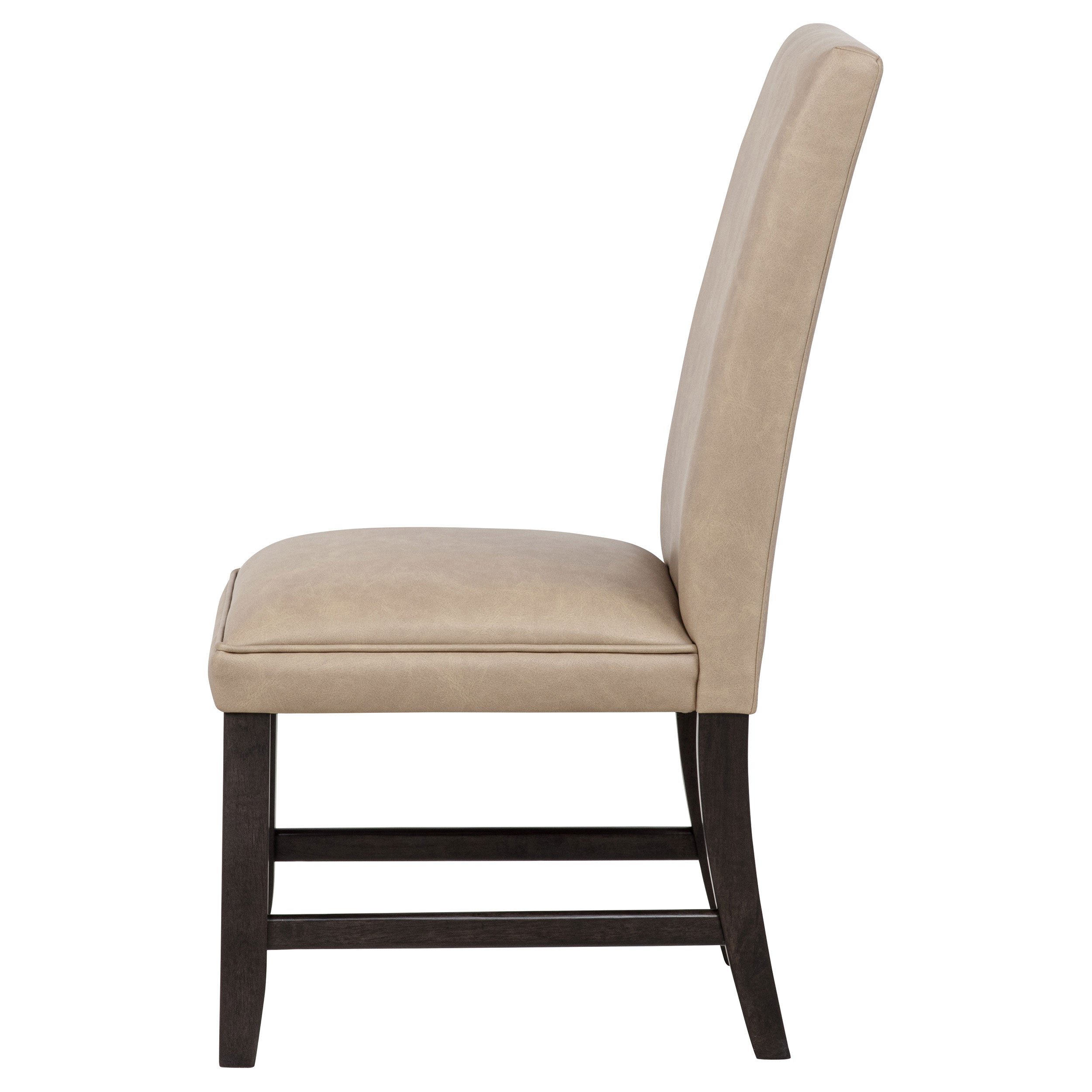 Averill Faux Leather Upholstered Dining Side Chair Dark Grey (Set of 2)