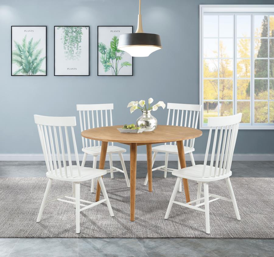 Andrews Round Wood Dining Room Table Set