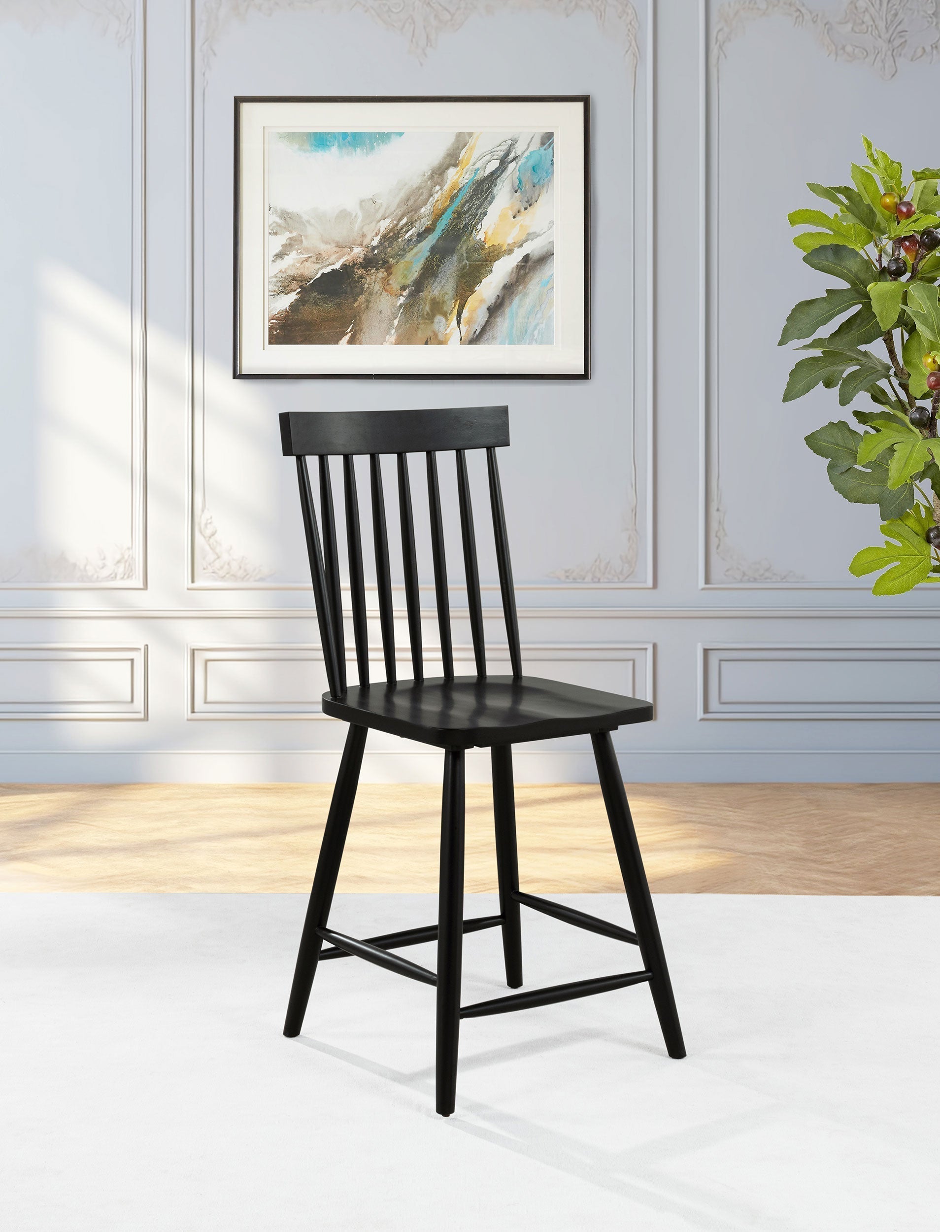 Andrews Windsor Counter Height Dining Side Chair (Set of 2)