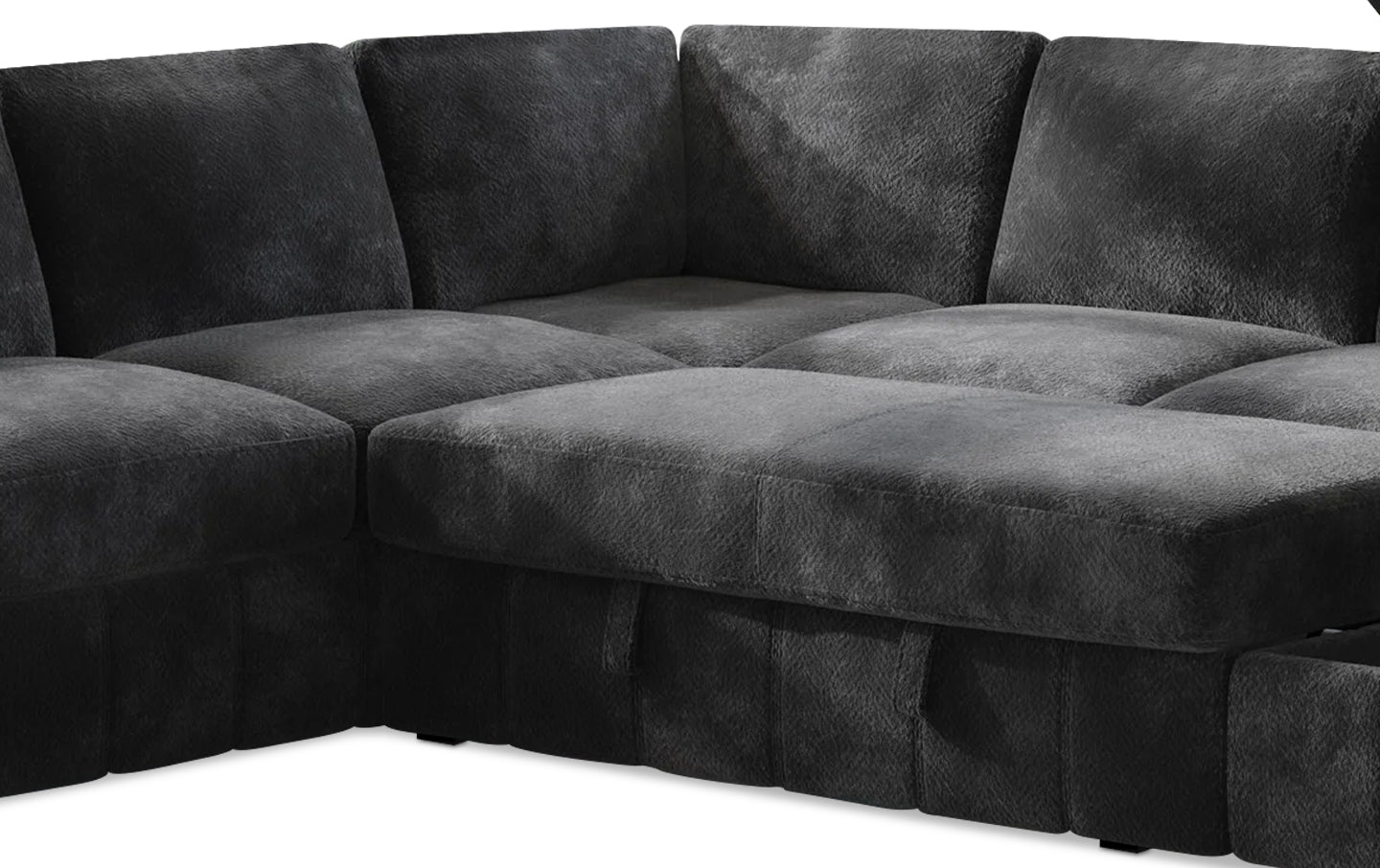 Armfield 4PC Sectional with Pop Up Sleeper & Storage