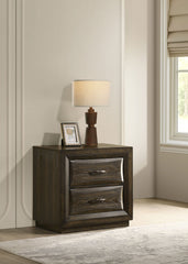 Atlas 2-drawer Bedroom Nightstand Bedside Table Dark Oak