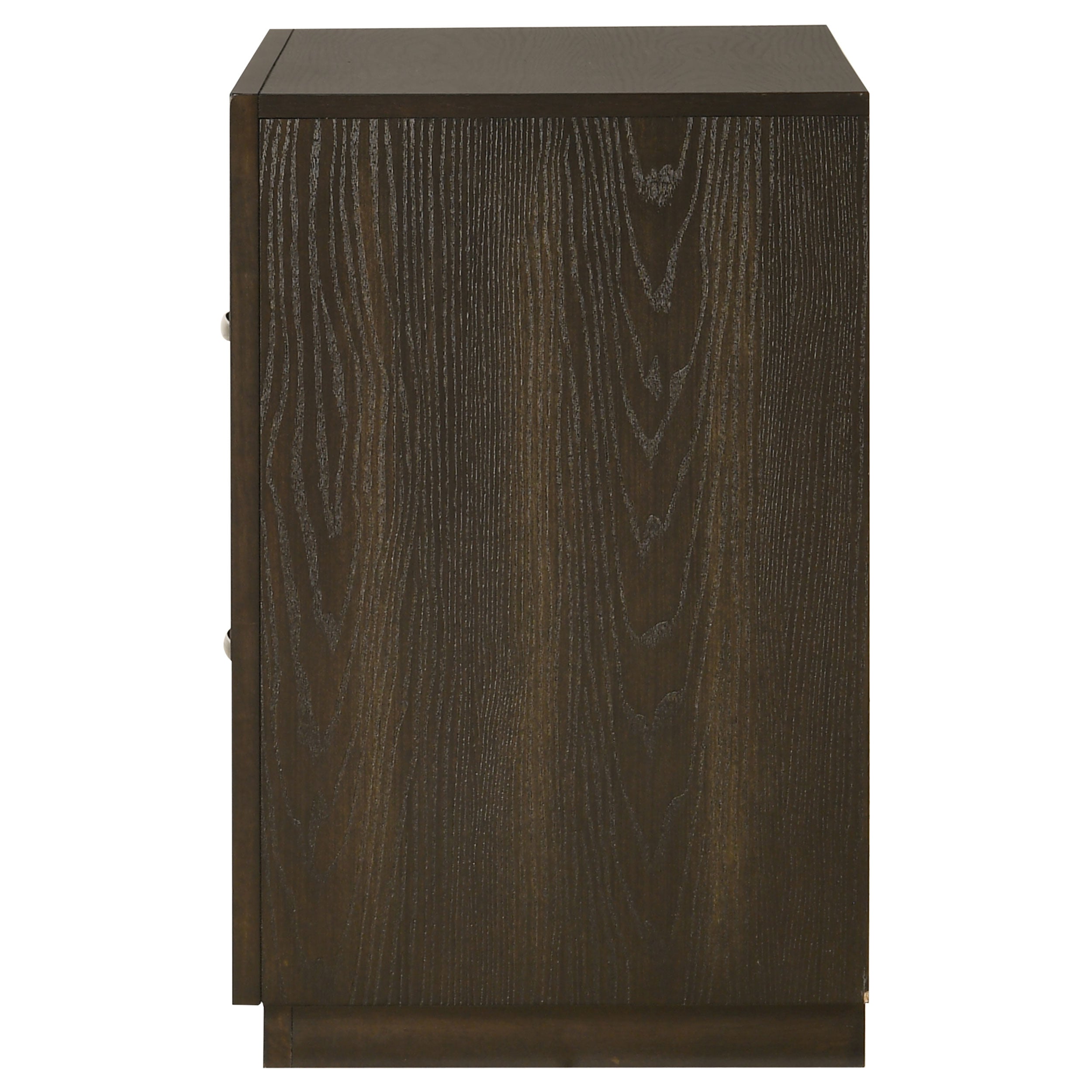 Atlas 2-drawer Bedroom Nightstand Bedside Table Dark Oak