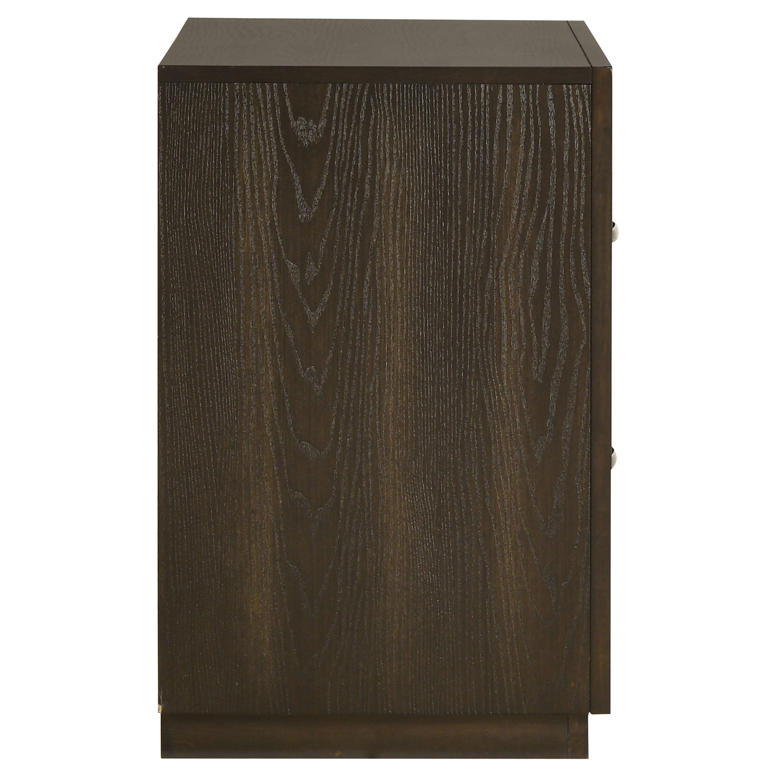 Atlas 2-drawer Bedroom Nightstand Bedside Table Dark Oak
