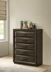Atlas 5-drawer Bedroom Chest of Drawers Dark Oak