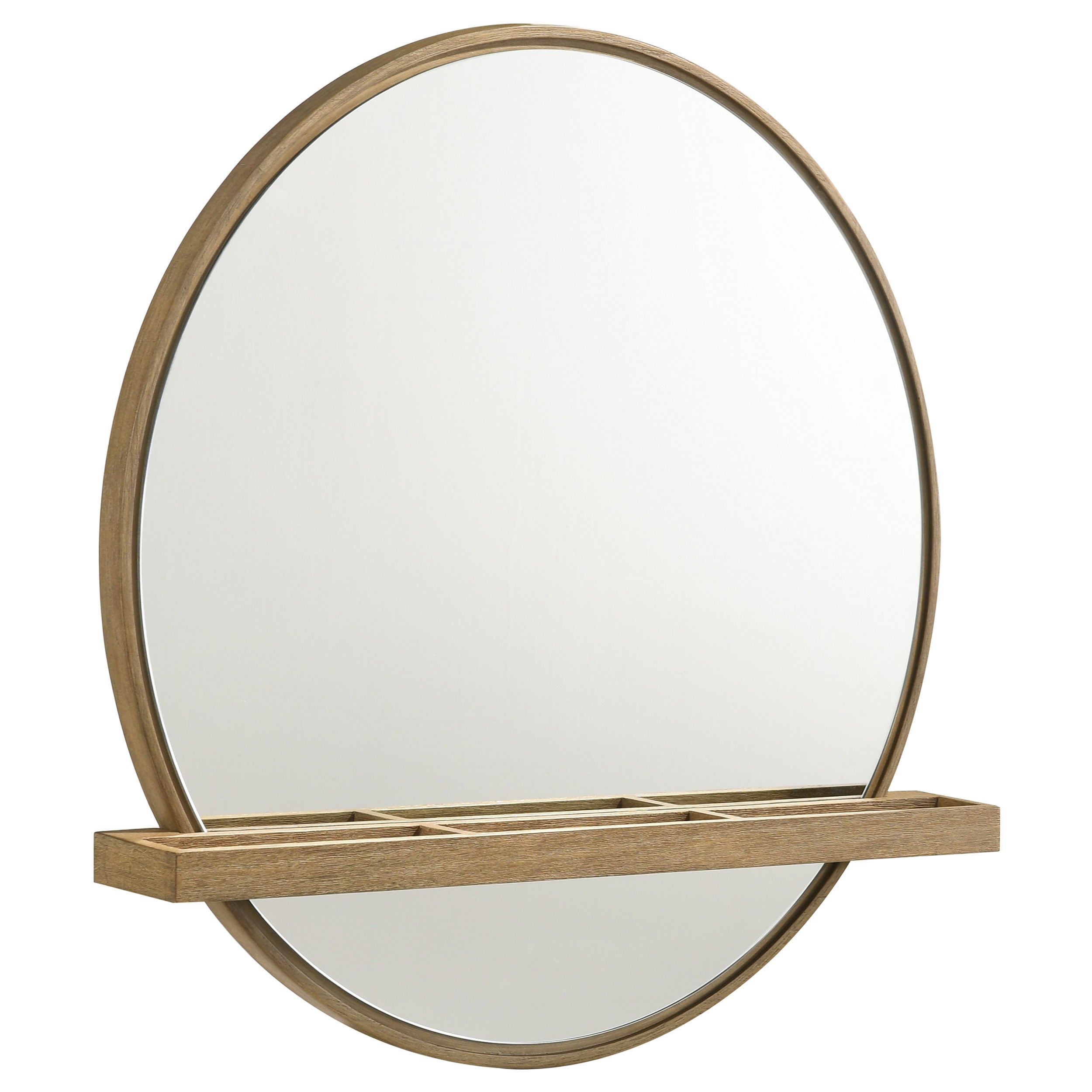 Arini Round Vanity Wall Mirror with Shelf