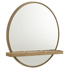 Arini Round Vanity Wall Mirror with Shelf