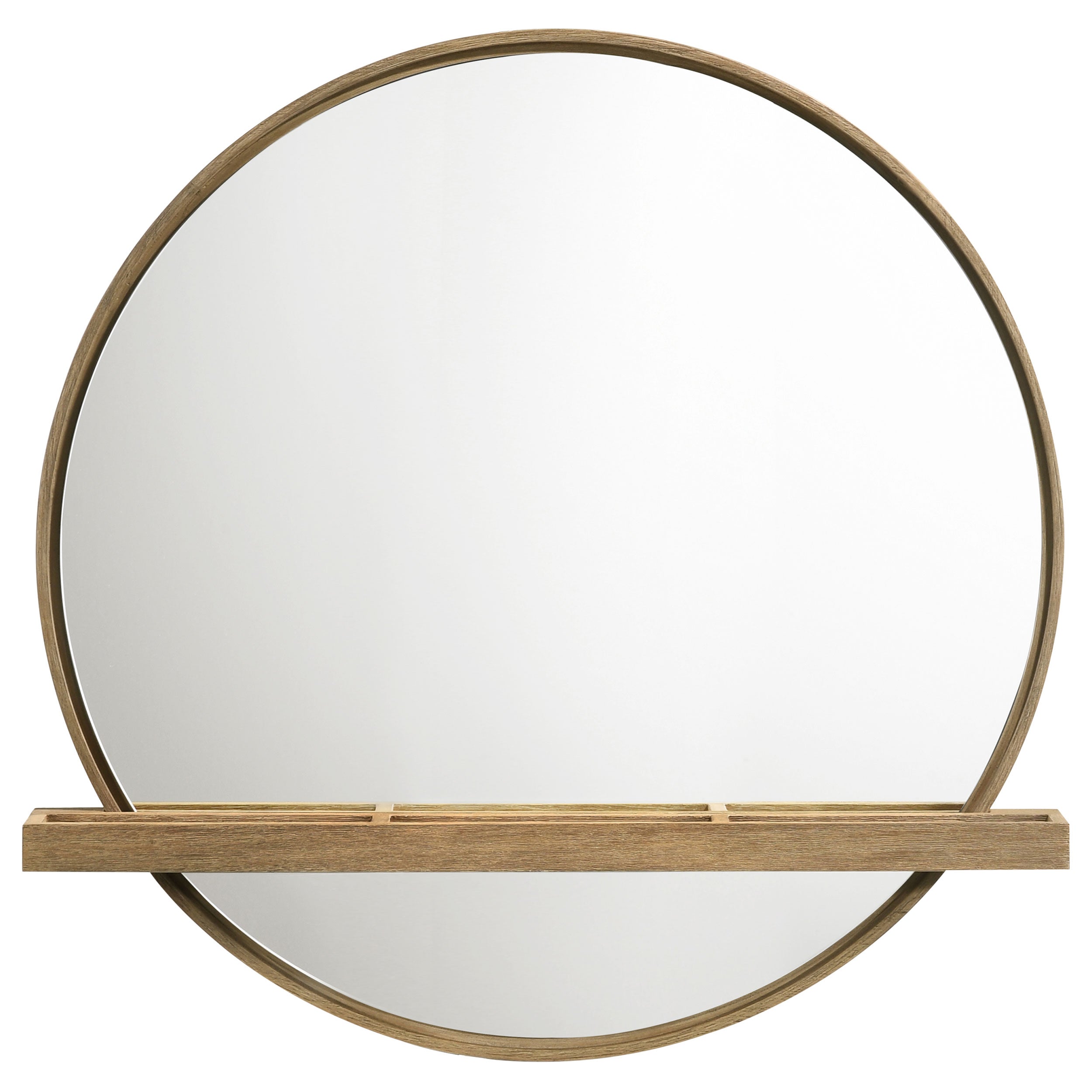 Arini Round Vanity Wall Mirror with Shelf