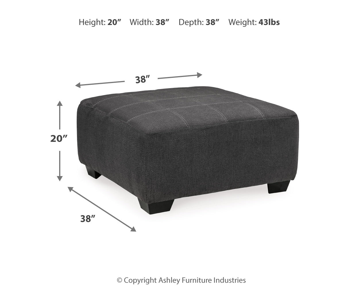 Ambee Oversized Accent Ottoman