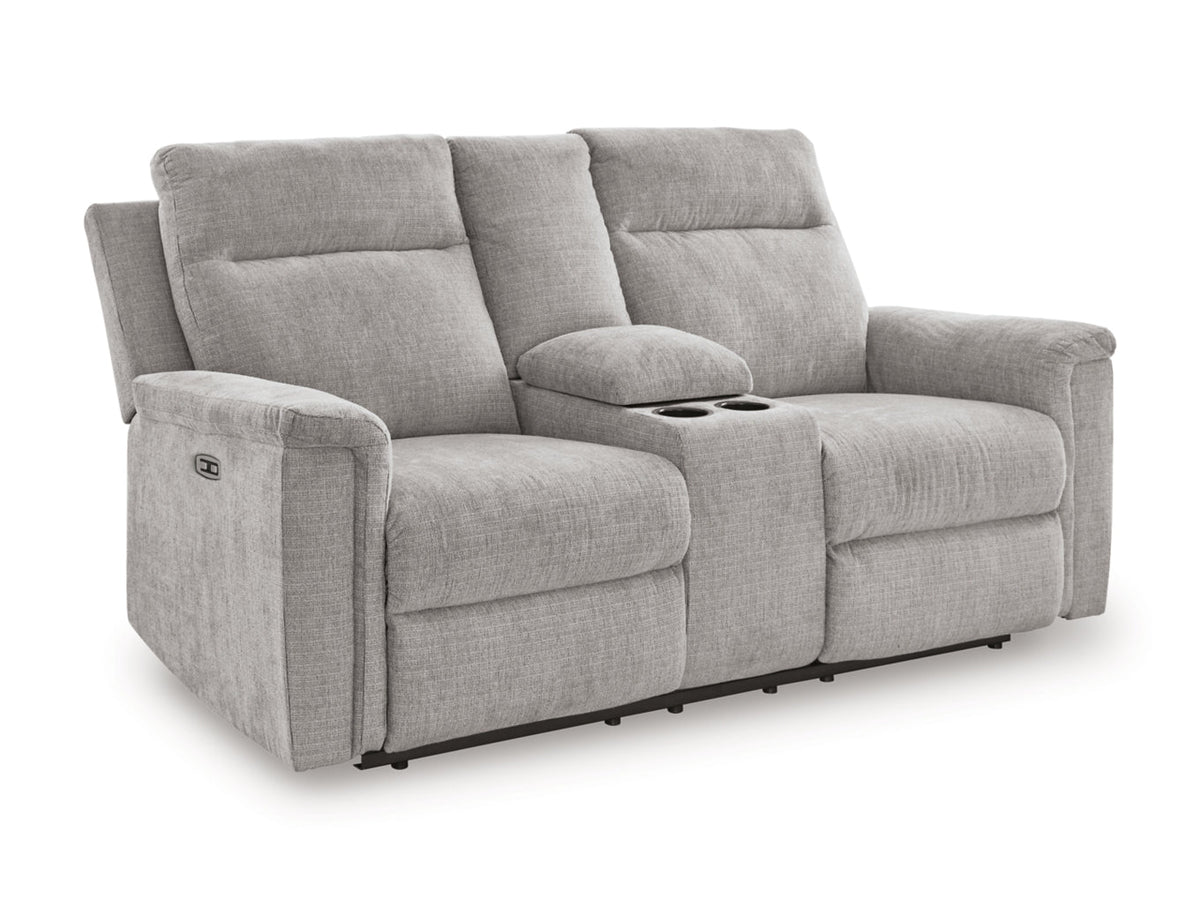 Barnsana DBL Reclining Power Loveseat w/Console