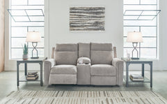 Barnsana DBL Reclining Power Loveseat w/Console