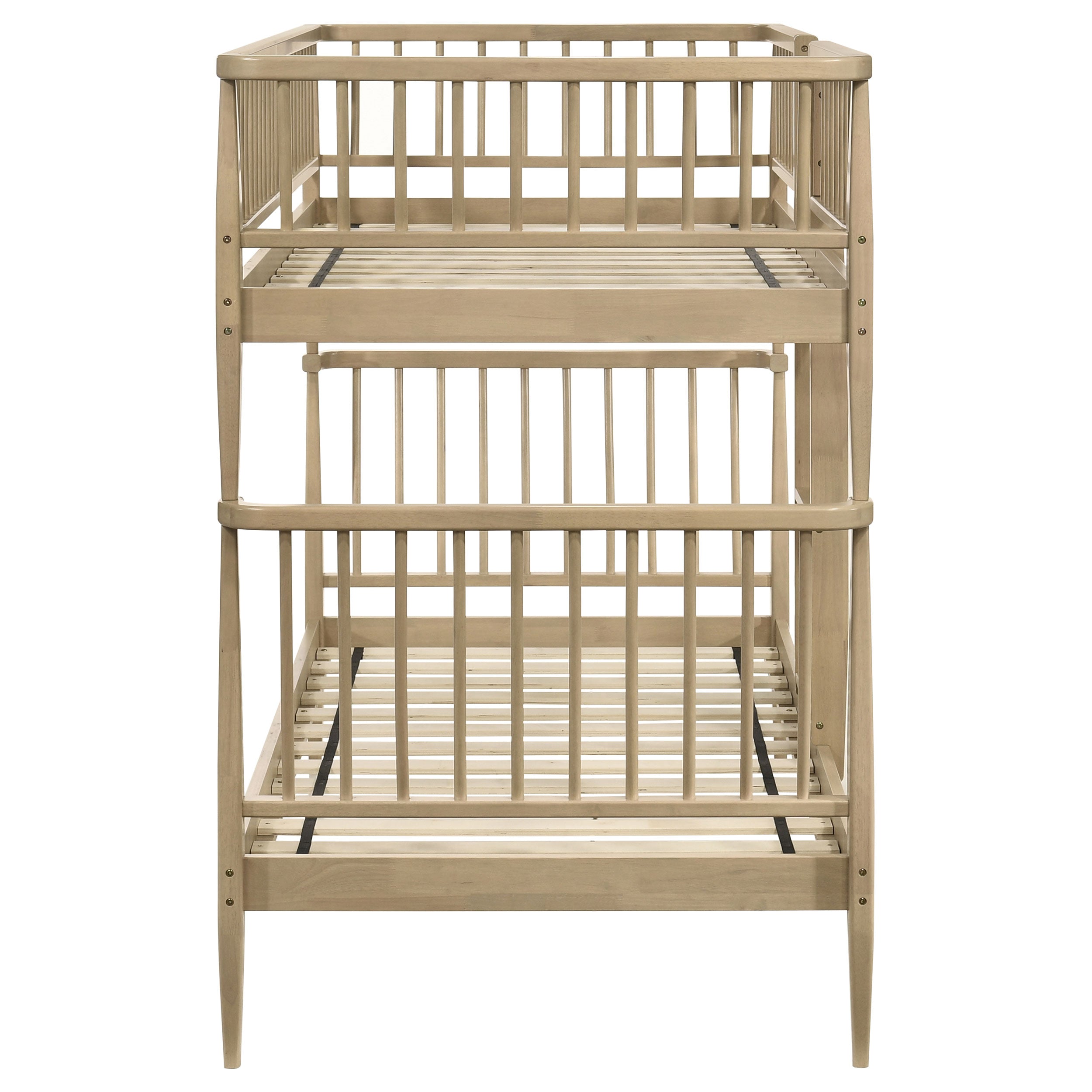 Abram Windsor Twin Over Twin Wood Bunk Bed with Ladder Black