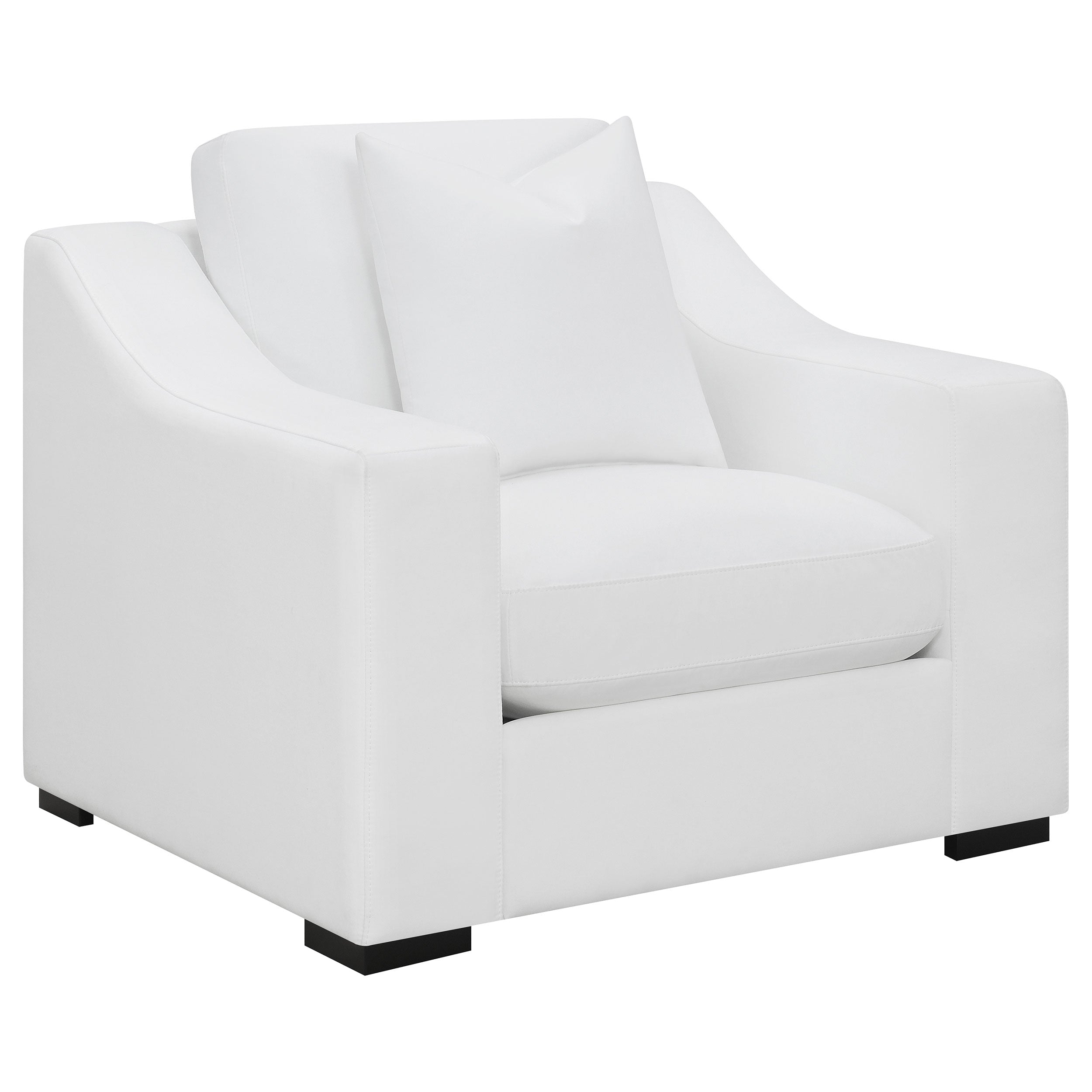 Ashlyn Upholstered Sloped Arm Sofa Set