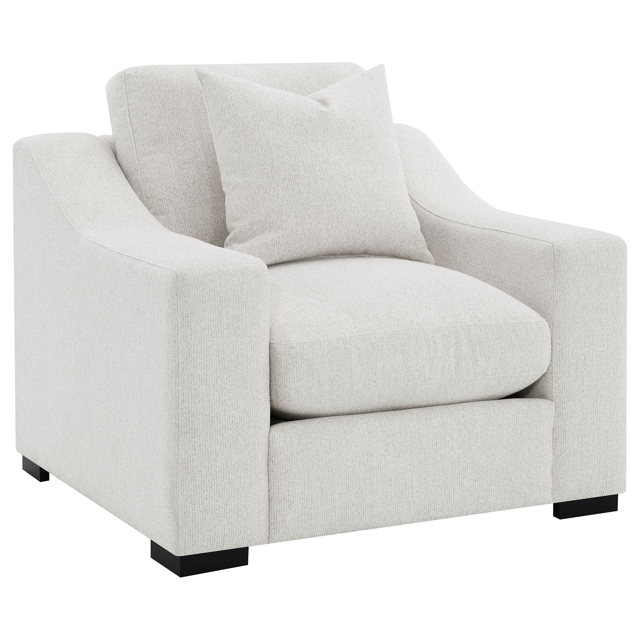 Ashlyn Fabric Upholstered Track Arm Accent Chair