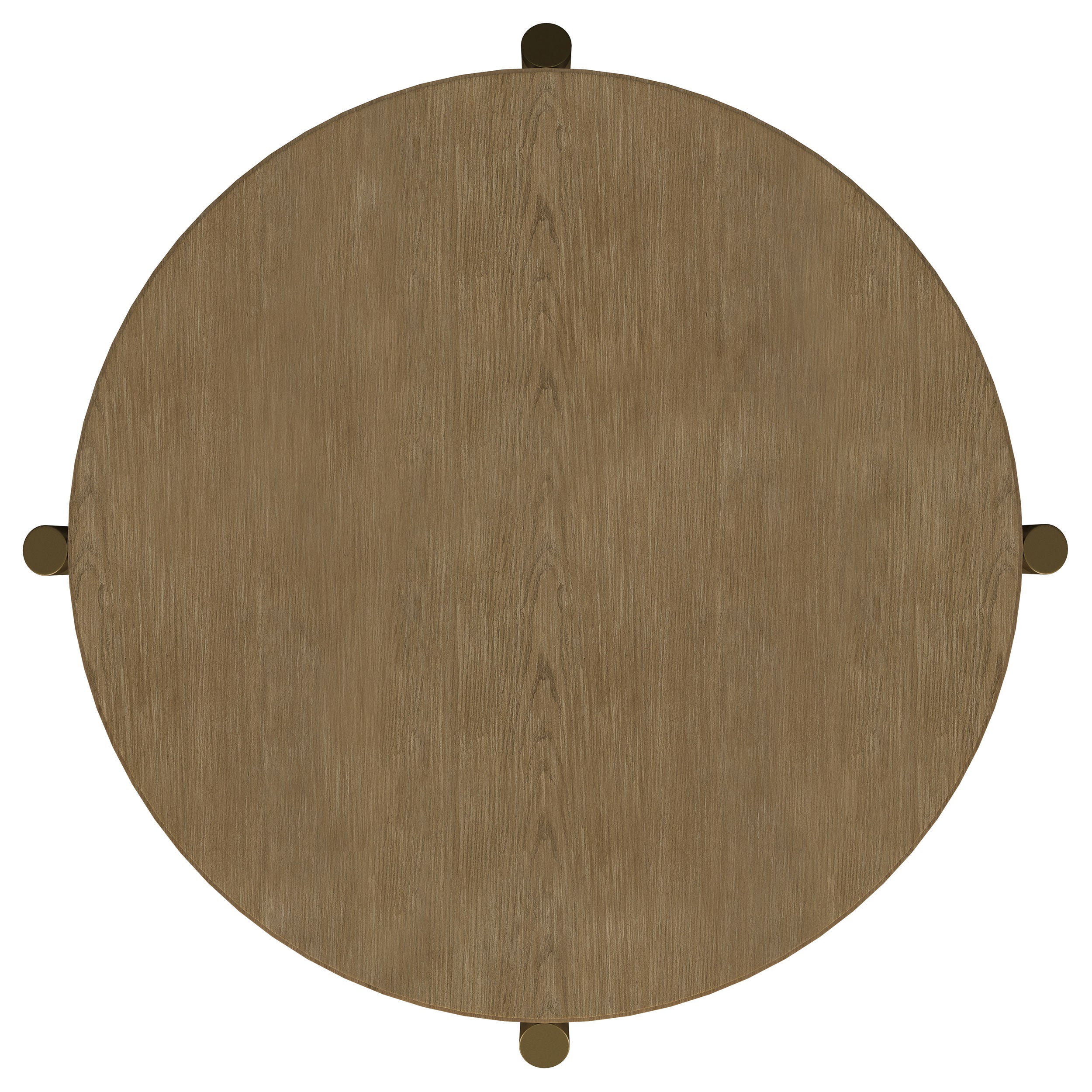 Arini Round End Side Table With Storage Shelf