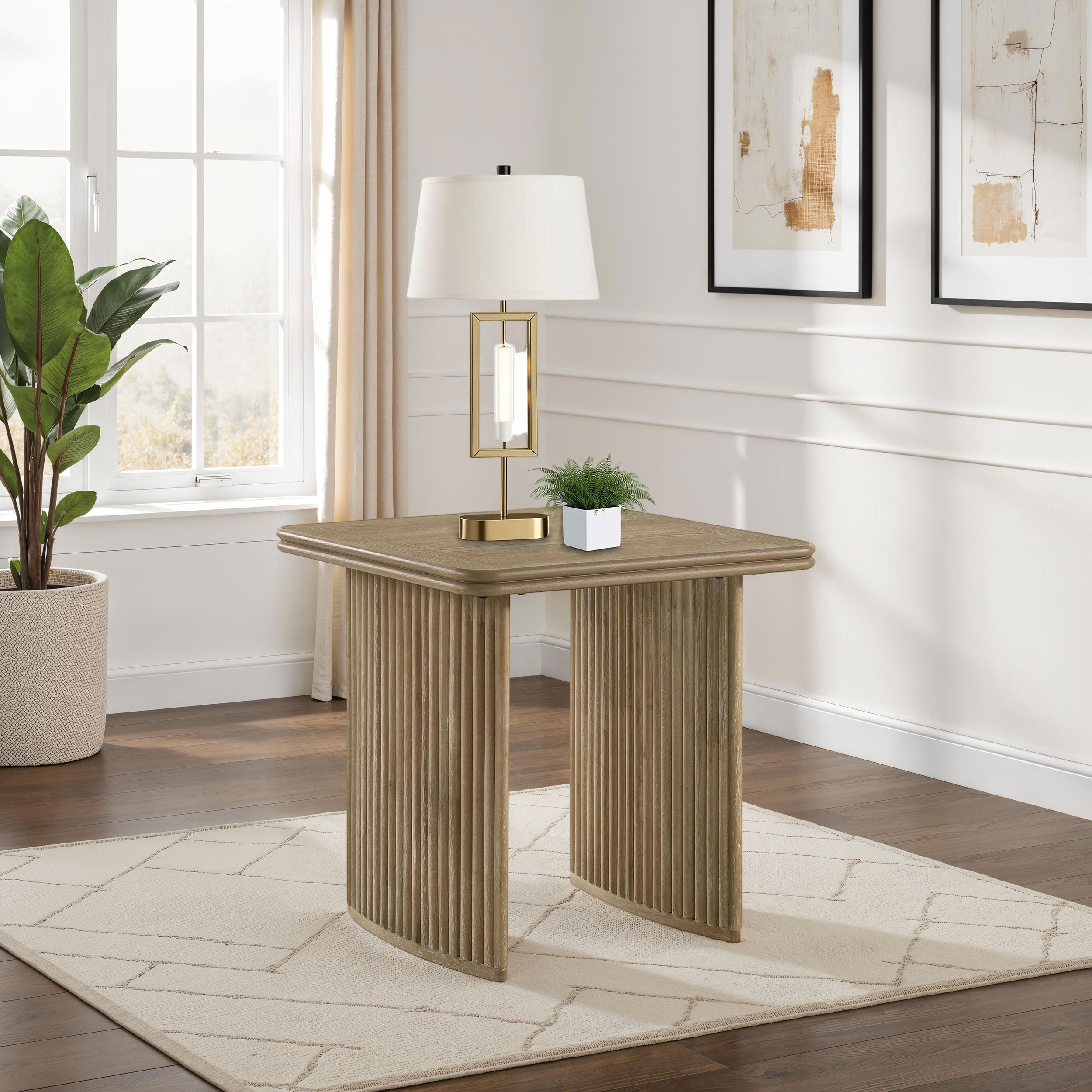 Adina Square Wood Side End Table