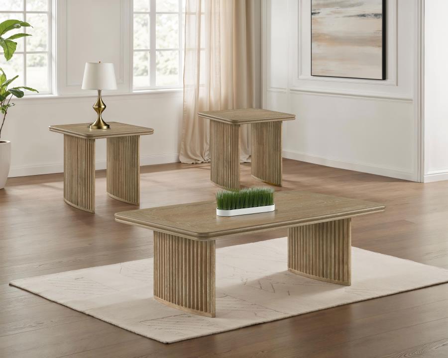 Adina Wood Coffee Table Set