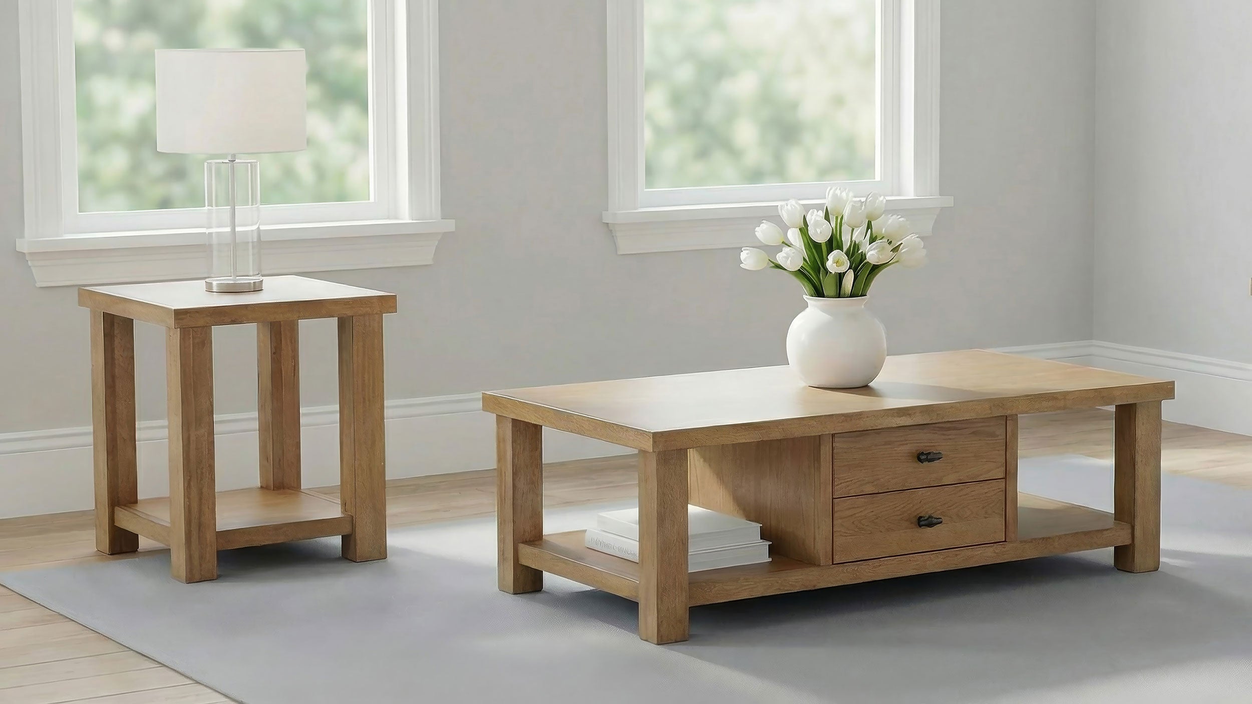 Beasley Wood Coffee Table Set