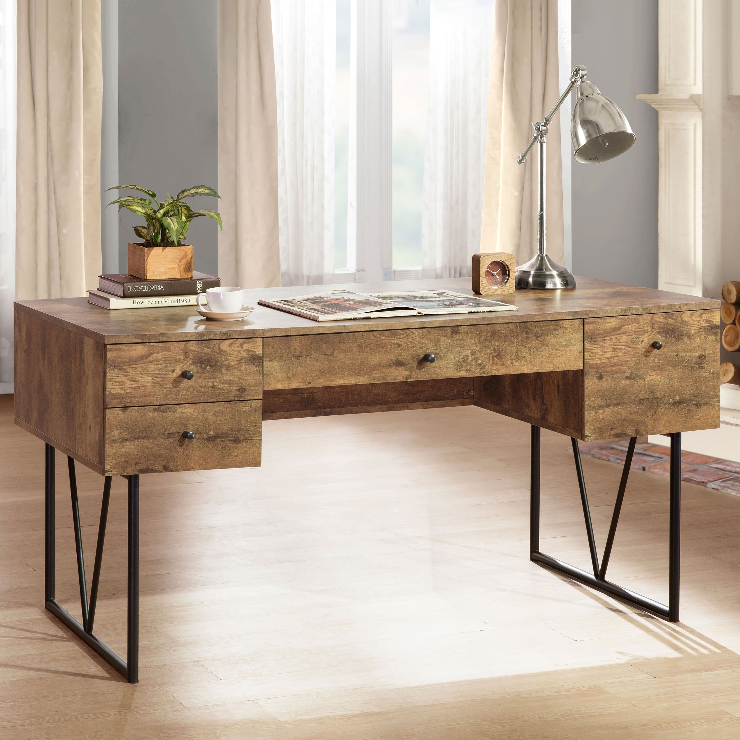 Analiese 63-inch 4-drawer Writing Desk