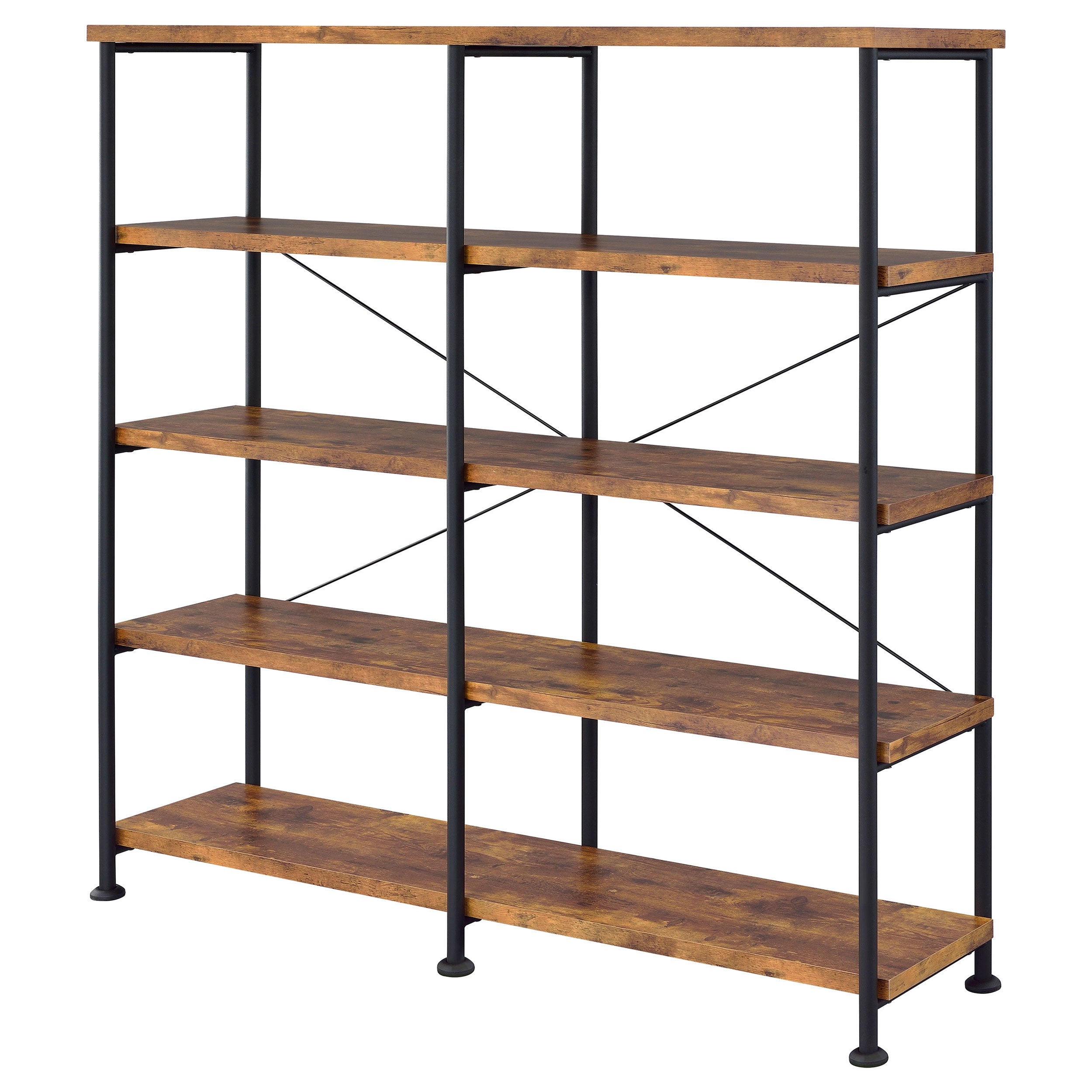 Analiese 63-inch 4-shelf Double Bookshelf