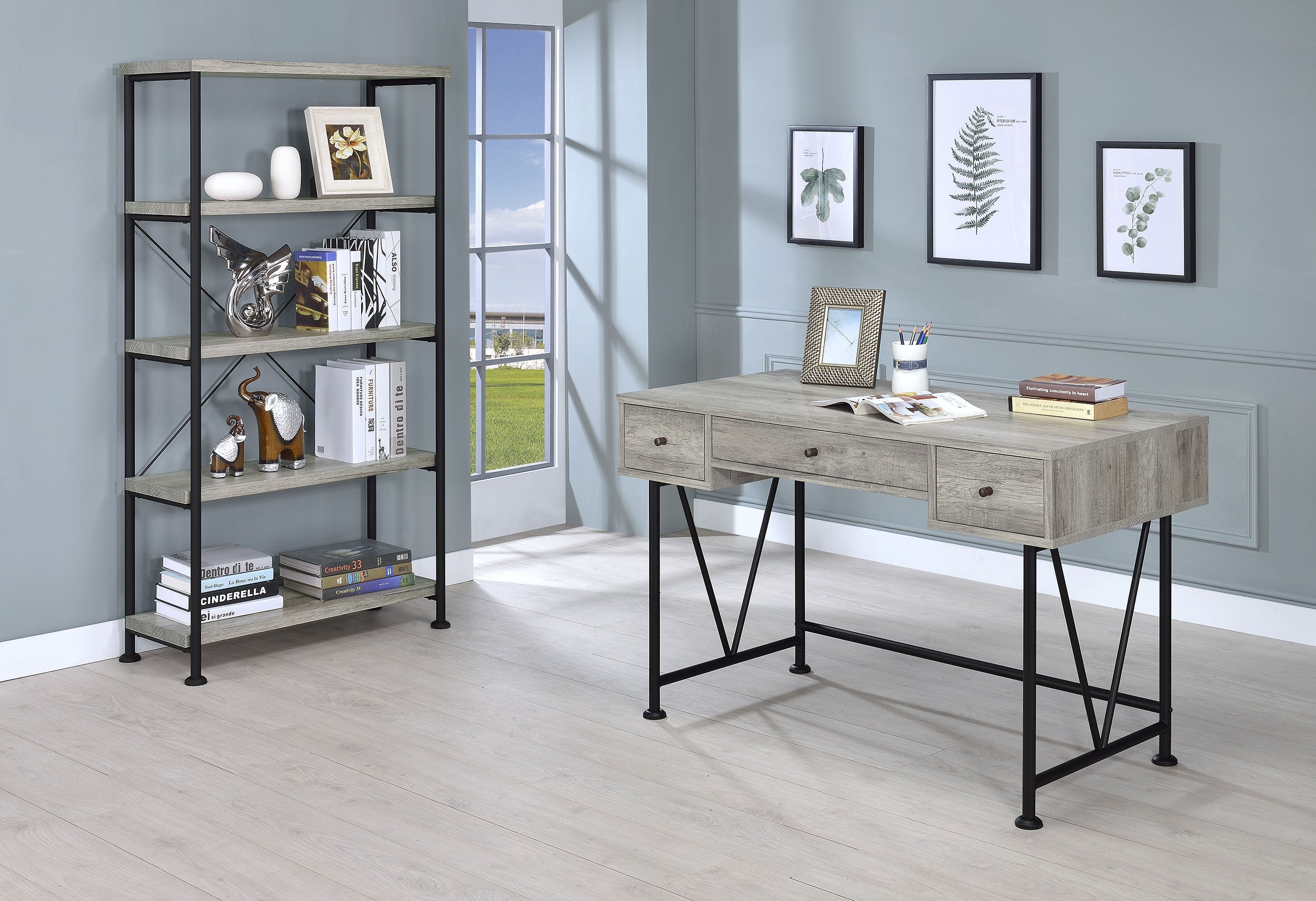 Analiese 63-inch 4-shelf Bookshelf