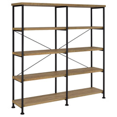 Analiese 63-inch 4-shelf Double Bookshelf Mango