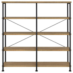 Analiese 63-inch 4-shelf Double Bookshelf Mango
