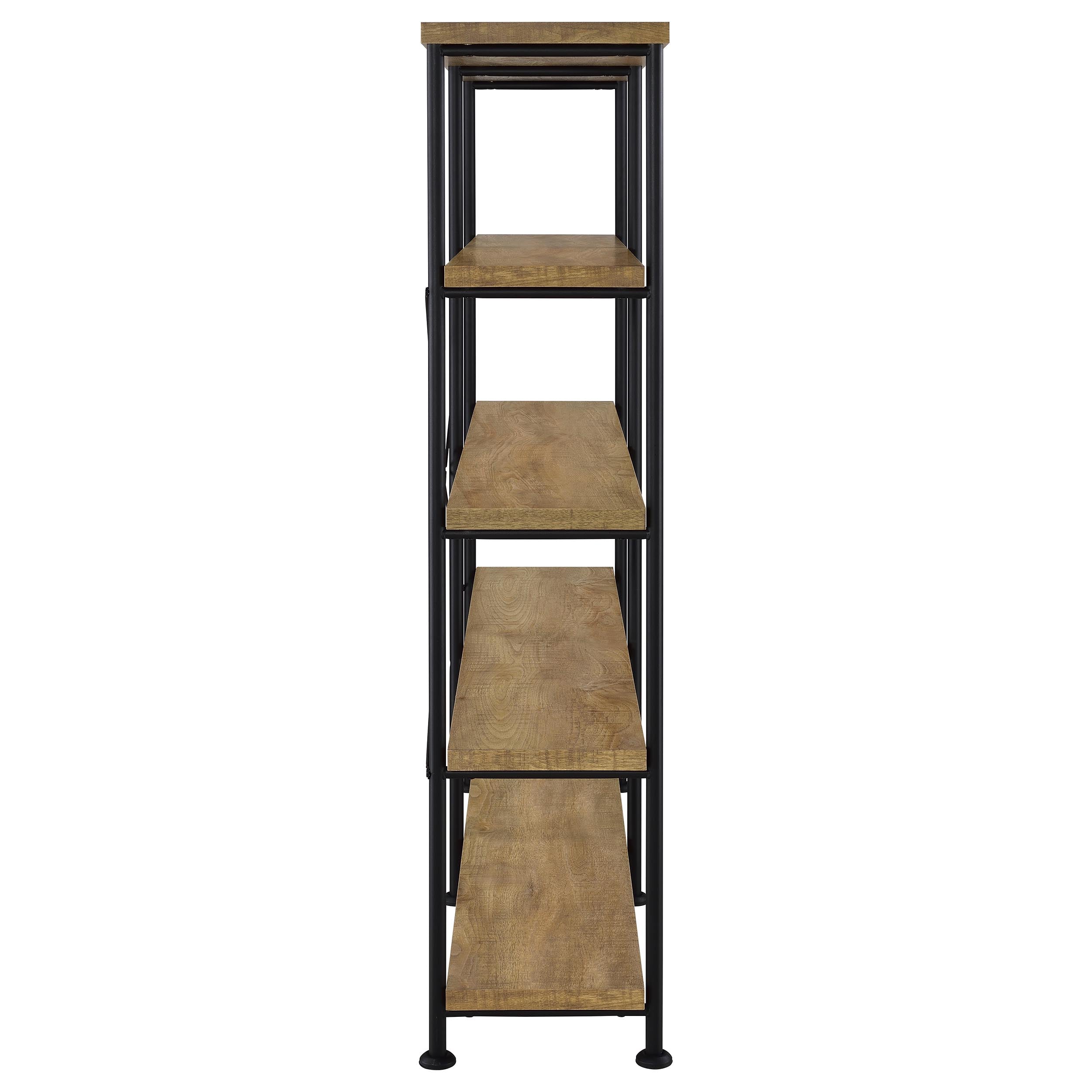 Analiese 63-inch 4-shelf Double Bookshelf Mango