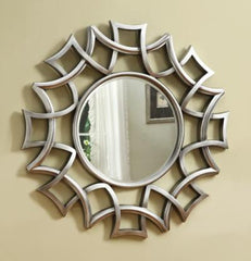 Accent Mirrors Starburst Accent Mirror in Silver Finish