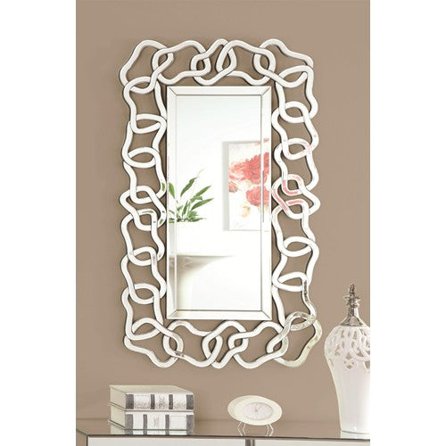 Accent Mirrors Wall Mirror with Decorative Glass Frame