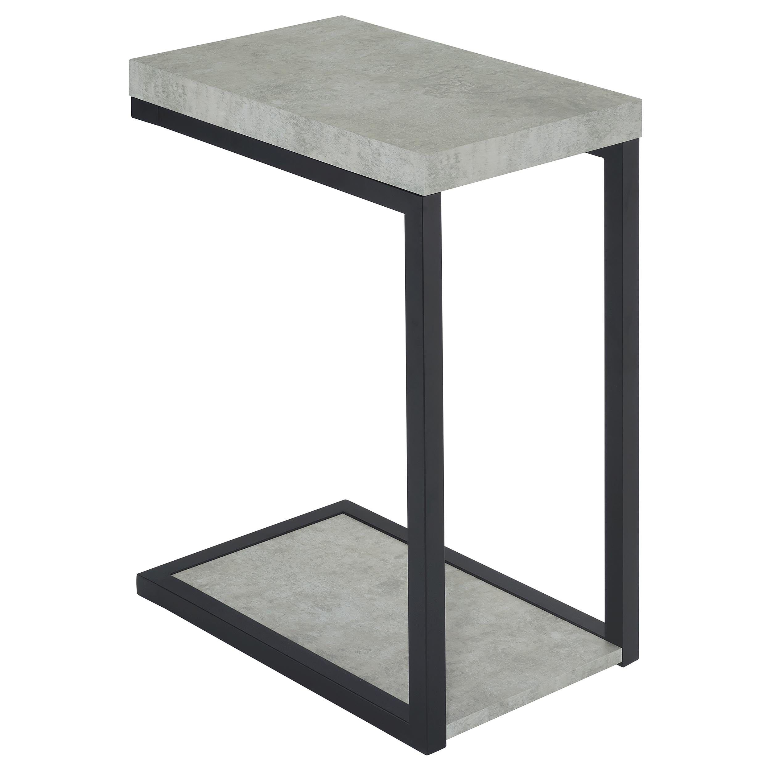 Beck Engineered Wood C-Shape Sofa Side Table