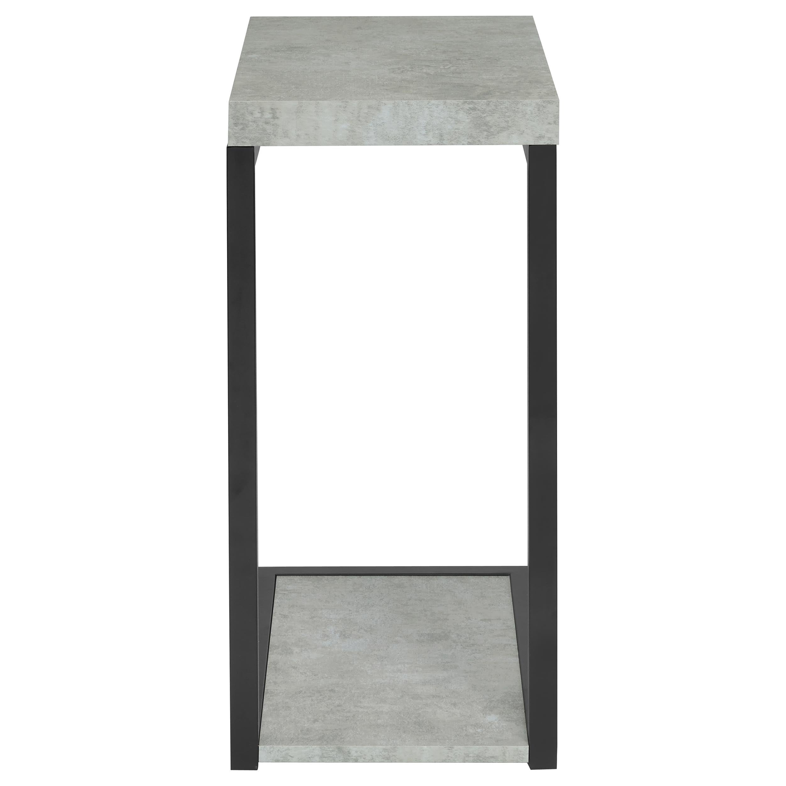 Beck Engineered Wood C-Shape Sofa Side Table