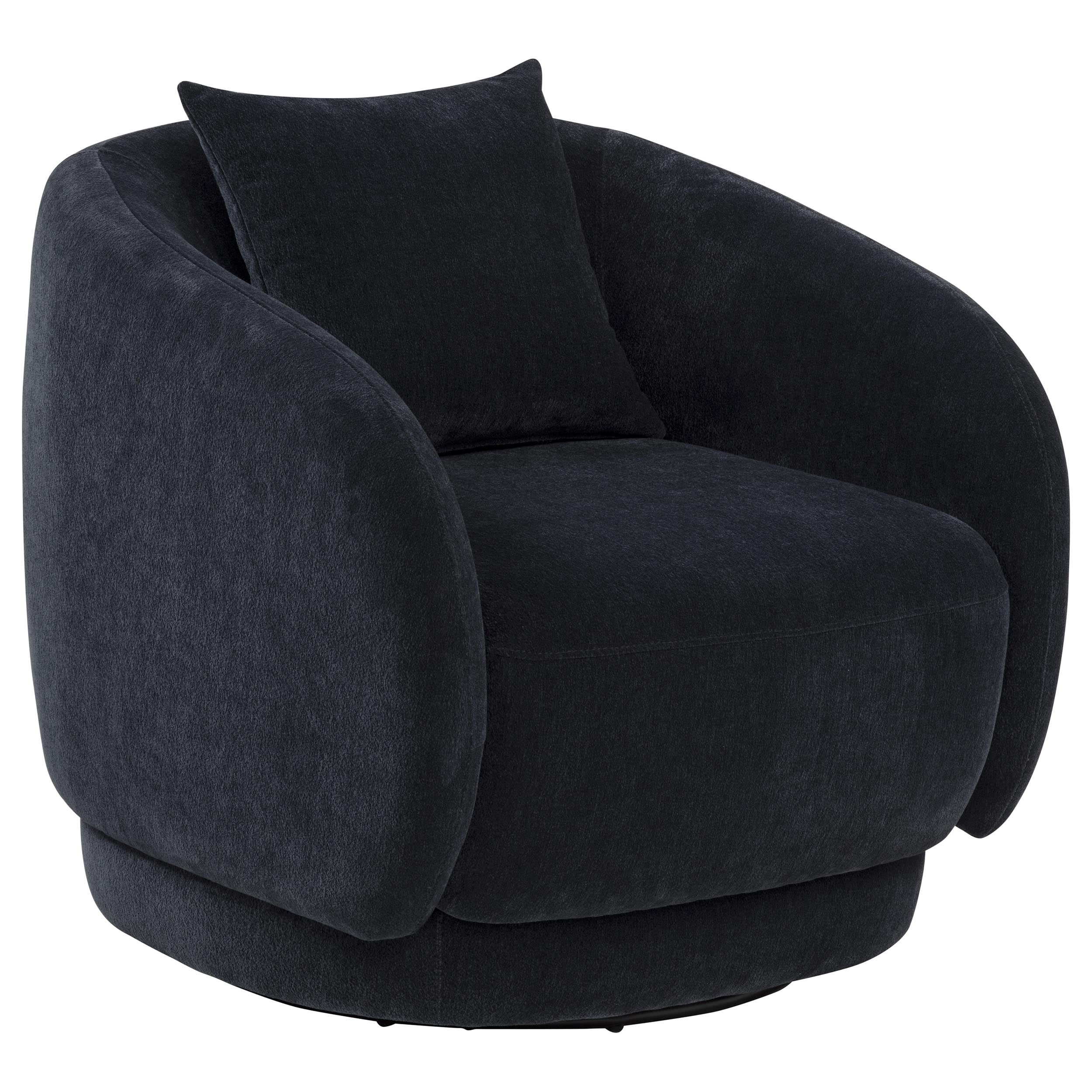 Arnaud Chenille Upholstered Swivel Accent Chair