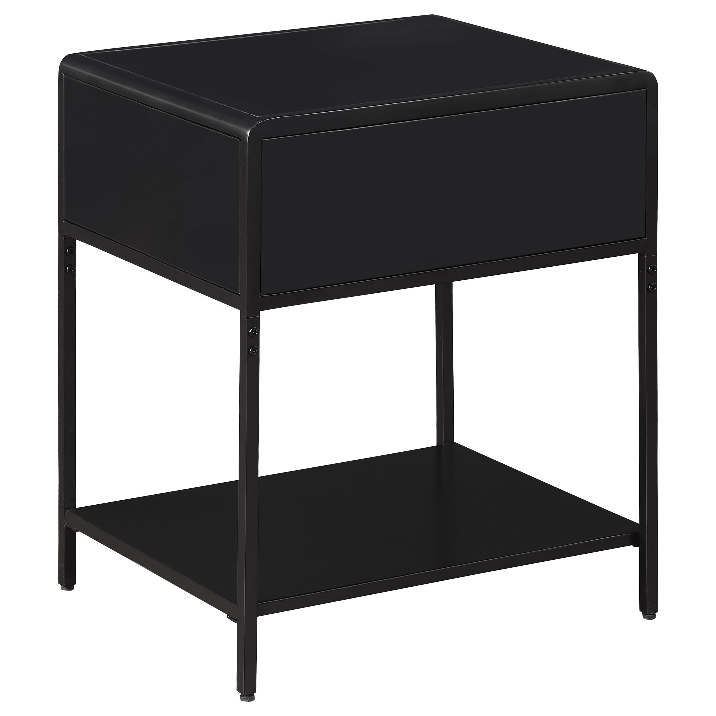 Amherst 1-drawer Radio Weave Cane Metal Bedside Table