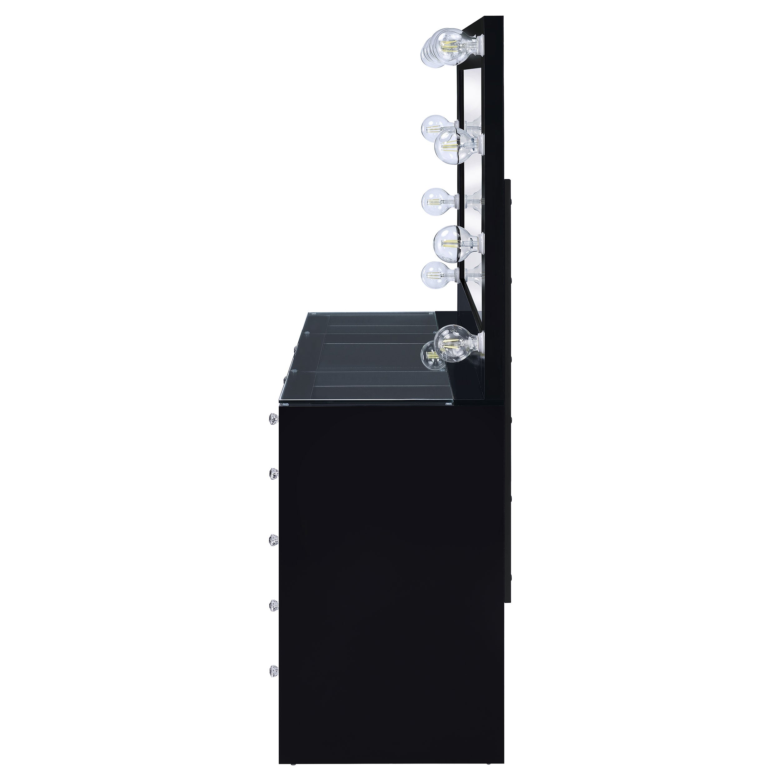 Acena 7-drawer Vanity Set with ing High Gloss