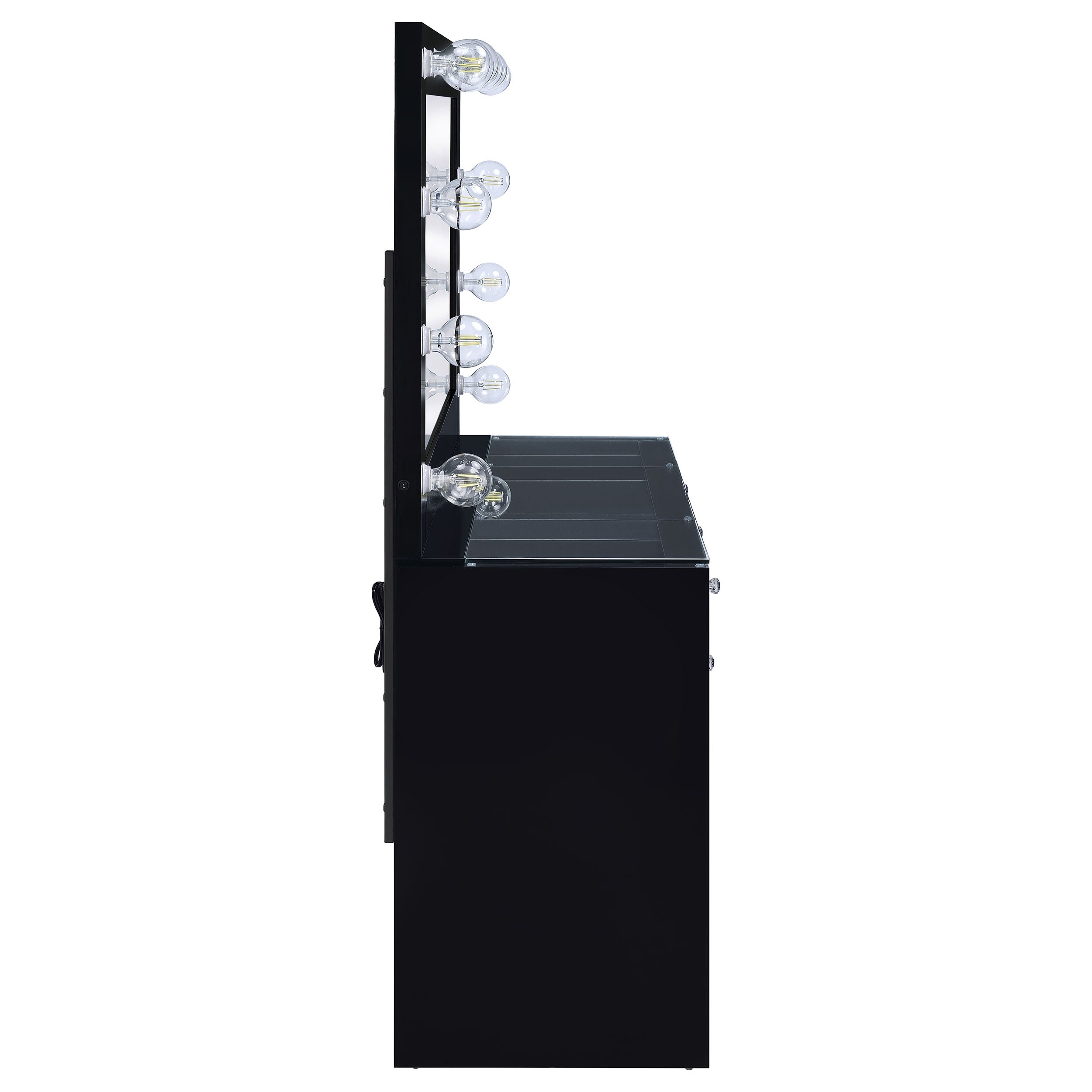 Acena 7-drawer Vanity Set with ing High Gloss