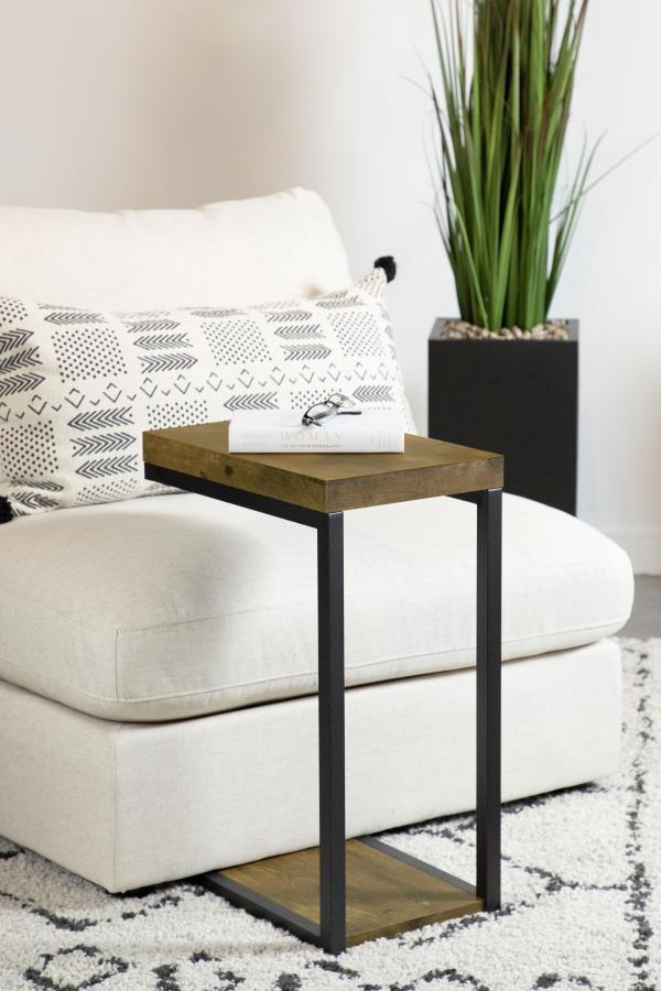 Beck Engineered Wood C-Shape Sofa Side Table