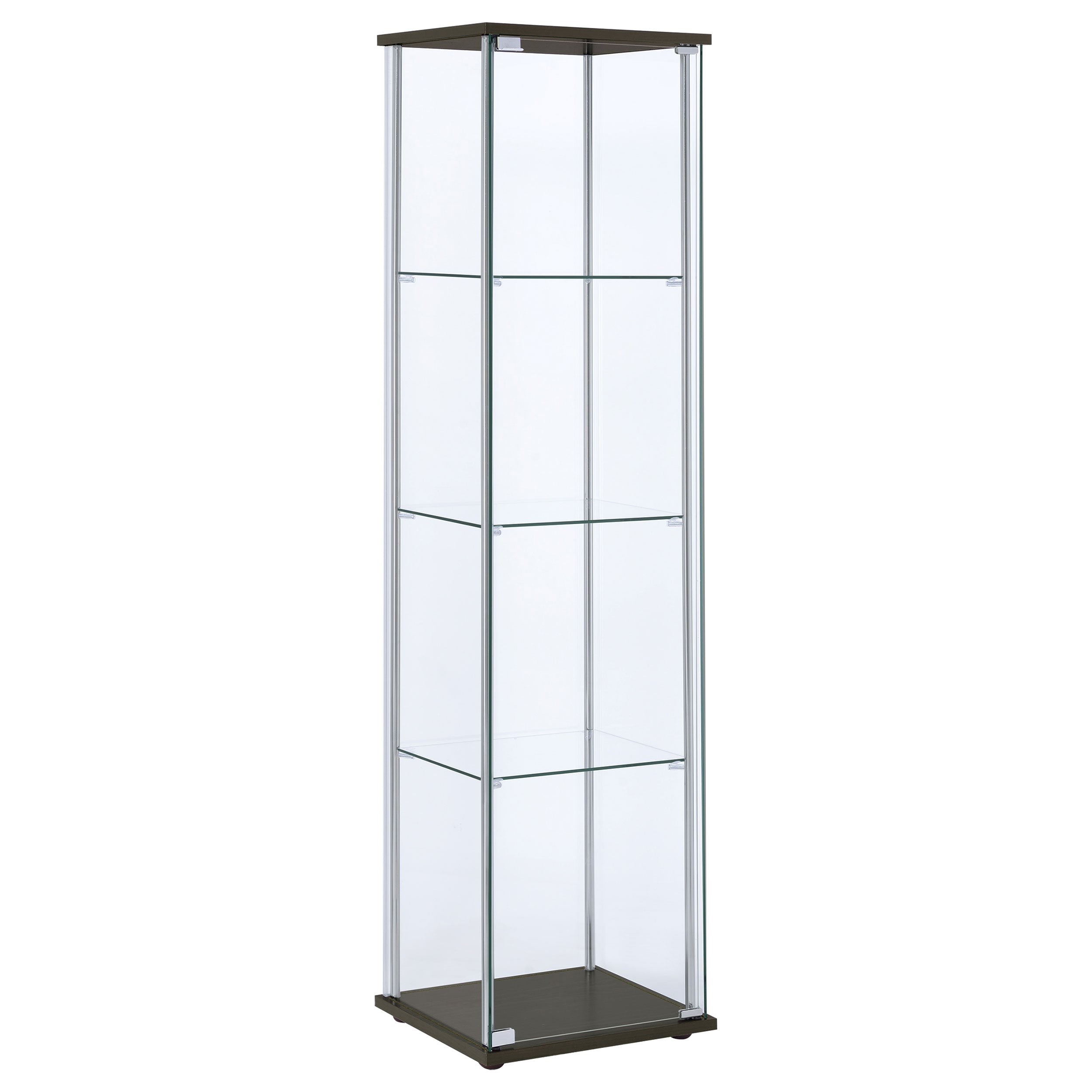 Bellatrix 4-shelf Clear Glass Curio Cabinet