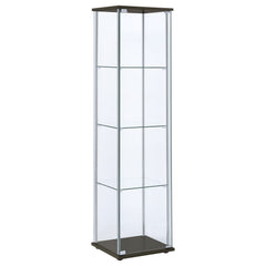 Bellatrix 4-shelf Clear Glass Curio Cabinet